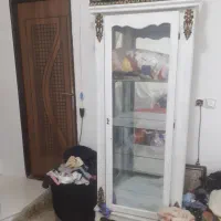 بوفه سفید تاجدار بدون آینه پشت