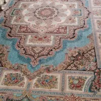 فرش حوض نقره ای فیروزه ای رنگ