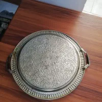 سینی قدیمی قلم زنی شده|کلکسیون اشیاء عتیقه|رشت, پیرکلاچای|دیوار