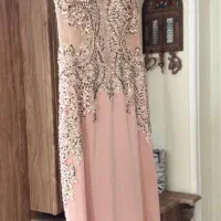 پیراهن مجلسی نگین کاری دنباله دار سایز ۴۴|لباس|سمنان, |دیوار