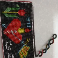 کیف پولی منجق بافی