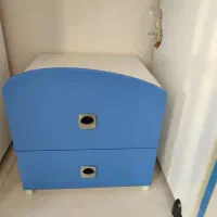 کمد تخت پا تختی میز تحریر و شلف بزرگ آبی پسرانه|تخت و سرویس خواب|لاهیجان, بوجایه|دیوار