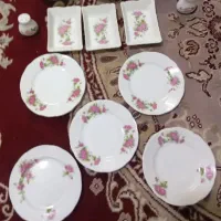 پیش دستی ی شیرنی خوری گل سرخی