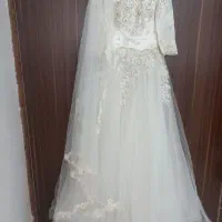 لباس عروس با شیفون دسته گل عروس یک تومنی|لباس|رشت, نظری|دیوار