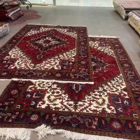 فرش دستباف (بساک)جفت نقشه هریس درحد نو|فرش|مشکین‌دشت, |دیوار