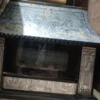 بخاری شومینه ای نقره ای