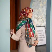 روسری ابریشم ژاکارد وارداتی