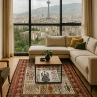 فرش طرح عشایری دستبافت|فرش|تهران, ازگل|دیوار
