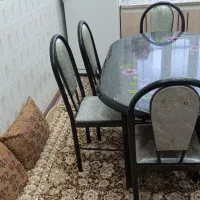 میز غذا خوری فلزی 6نفری|میز و صندلی غذاخوری|خمین, |دیوار