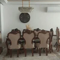 ست مبلمان چوبی استیل به همراه میز غذا خوری ۸ نفره|مبلمان خانگی و میز عسلی|گرمسار, |دیوار