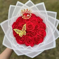 گل روبانی به تعداد دلخواه|گل مصنوعی|فولادشهر, مسکن مهر فولادشهر|دیوار