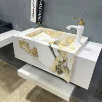 روشویی سفید طلایی پرسلان|لوازم سرویس بهداشتی|اصفهان, سرچشمه|دیوار