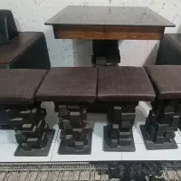ست میز ناهارخوری ۴ نفره خاص و دکوراتیو چوبی