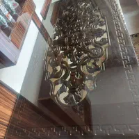 میز غذا خوری شش نفره همراه شیشه