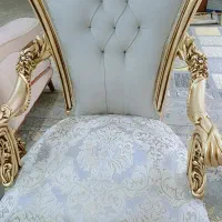 مبلمان کلاسیک ۹ نفره نونو چوب سوپر راش و پارچه ترک|مبلمان خانگی و میز عسلی|ایذه, |دیوار