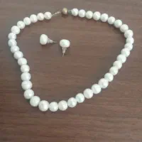 ست گردنبند و گوشواره مروارید اصل