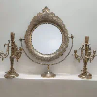 آینه شمعدون برنج
