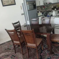 میز صندلی شیشه ای در حد نو|میز و صندلی غذاخوری|کرمان, |دیوار