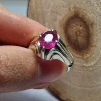 انگشتر یاقوت افریقا اصل و نقره دستساز