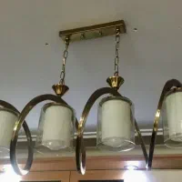 لوستر ۸ و ۴ شعله مدل فلزی و دو رینگ|لوستر و چراغ آویز|گنبد کاووس, |دیوار