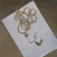 دو زنجیر طلای مستعمل یک درصد اجرت