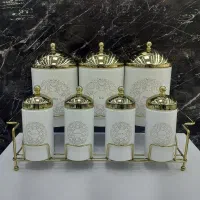 استند چای خوری ۸ پارچه پاسماوری مدل گاردنیا