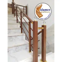 نرده استیل( آلومینیوم پروفیل ، گرد نیست)