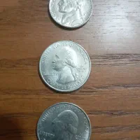 سه عدد سکه آمریکایی
