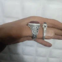 دوعددانگشتر نقره باعیار ۹۲۵