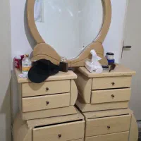 سرویس تختخواب با تشک و میز آرایش|تخت و سرویس خواب|کرج, حصارک بالا|دیوار