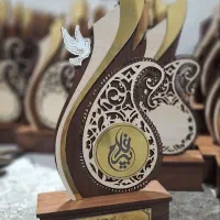 تندیس اختصاصی پلکسی چوبی|مجسمه، تندیس، ماکت|تهران, بلوار کشاورز|دیوار