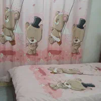 ست رو تختی و پرده مخمل گرم بالا