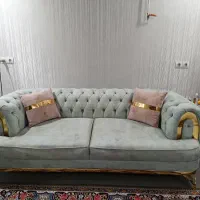 مبل راحتی ۸ نفره طلایی شیک بدون عیب