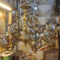 لوستر برنزی|لوستر و چراغ آویز|تبریز, |دیوار