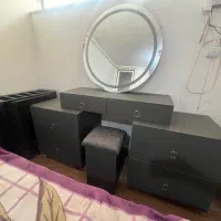 ست تخت خواب یکونیم نفره جک دار،میز آرایش،کمددرحدنو|تخت و سرویس خواب|مشهد, فرهنگیان (شهرک غرب)|دیوار
