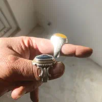 فروش ۲عددانگشترشجروعقیق آبدار کاره دست|جواهرات|ملایر, |دیوار
