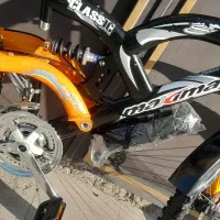 دوچرخه سایز 26 کوهستانی maxima درحد آک سالم|دوچرخه، اسکیت، اسکوتر|قم, دروازه چوبی|دیوار