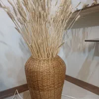 گلدان حصیری