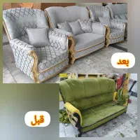 تعمیر مبل ( رنگ امیزی کلاف مبل ، تعویض پارچه )