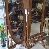 آینه قدی پایه دار قهوه ای