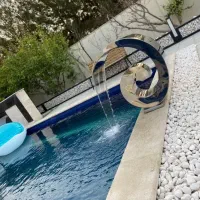 ابنما نازل کرتین استخر استیل قوسی کبری حلزون دلفین