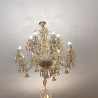 لوستر باکارات سفید رنگی ...|لوستر و چراغ آویز|خاوران, |دیوار