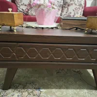 مبلمان ۷ نفره کارکرده و عسلی مبلمان|مبلمان خانگی و میز عسلی|قم, شهرک مهدیه (مدرس)|دیوار