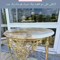 ست ۳تکه گلدان وکشکول پایه برنز،برنزی،برنجی