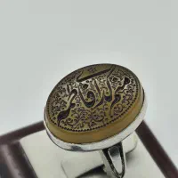 انگشتر نقره . وزن ۱۷/۳۰ گرم. سایز ۶۶-۶۷