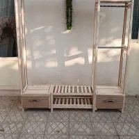 رگال چوبی لباس|کتابخانه، شلف، قفسههای دیواری|همدان, |دیوار