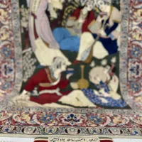 ذرع و نیم دستباف اصفهان تک خفت چله ابریشم مارکدا|فرش|تهران, افسریه شمالی|دیوار