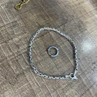 دستبند و پیرسینگ نقره مردانه