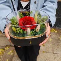 باکس لونا سفید و مشکی گل رز جاودان ( جاویدان )