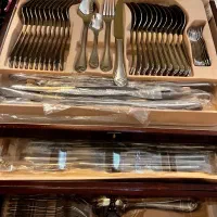 سرویس قاشق چنگال ۱۲۸ پارچه استیل|ظروف سرو و پذیرایی|تهران, ارم|دیوار